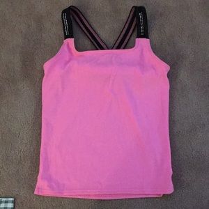 Bright pink jazz costume/warm-up top